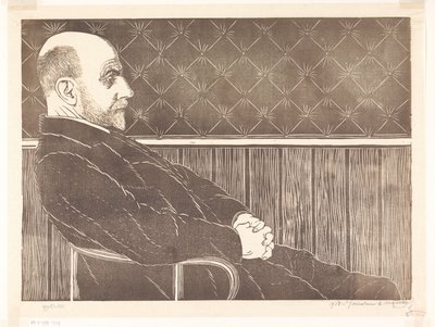 Portret Mauritsa van der Valk autorstwa Samuel Jessurun de Mesquita (signed by artist)