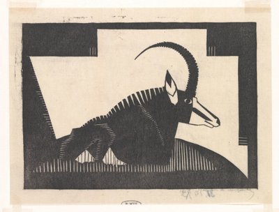 Sabelantilope autorstwa Samuel Jessurun de Mesquita (signed by artist)