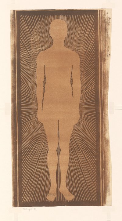 Sylwetka mężczyzny z promieniami dookoła autorstwa Samuel Jessurun de Mesquita (signed by artist)