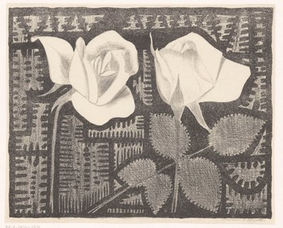 Dwie róże autorstwa Samuel Jessurun de Mesquita (signed by artist)