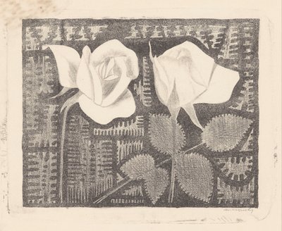 Dwie róże autorstwa Samuel Jessurun de Mesquita (signed by artist)