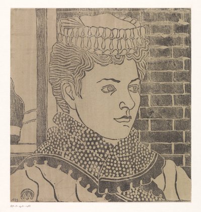 Kobieta w kapeluszu pokojówki autorstwa Samuel Jessurun de Mesquita (signed by artist)