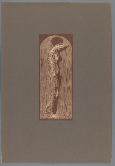 Kobieta nago stojąca Smutek (tytuł oryginalny) autorstwa Samuel Jessurun de Mesquita (signed by artist)