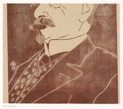 Portret nieznanego mężczyzny z cygarem autorstwa Samuel Jessurun de Mesquita