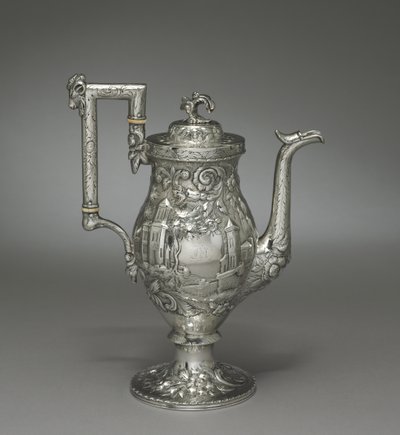 Neorokokowy dzbanek do kawy, ok.1840 autorstwa Samuel Kirk