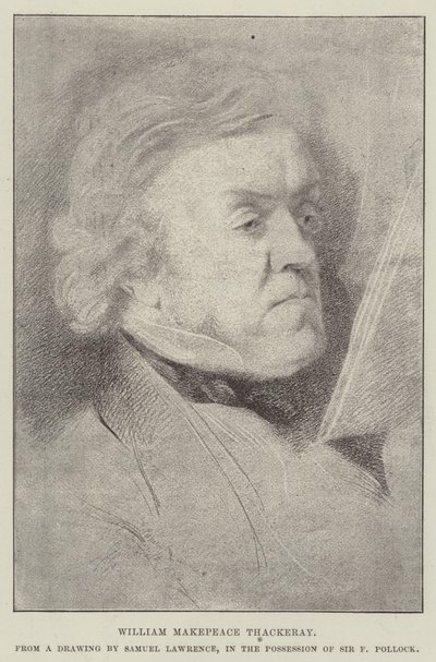 William Makepeace Thackeray autorstwa Samuel Lawrence