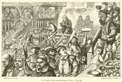 Idąc, uważnie czytał swoją książkę autorstwa Samuel Luke Fildes