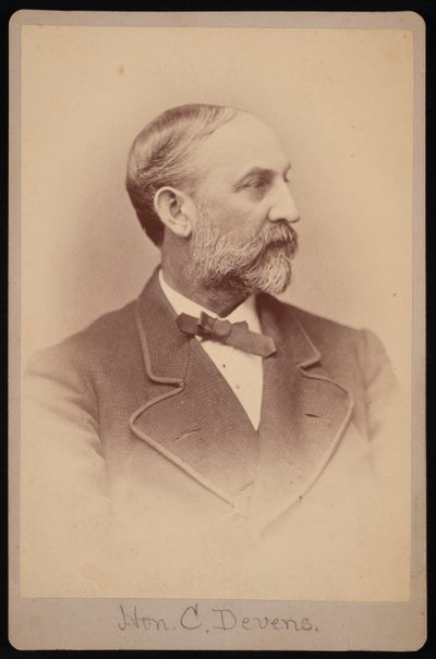 Portret Charlesa Devensa 1820-1891, przed 1891. autorstwa Samuel Montague Fassett
