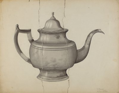 Cynowy czajniczek autorstwa Samuel O. Klein