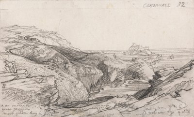 Strona z kornwalijskiego szkicownika: Cornwall 32 autorstwa Samuel Palmer