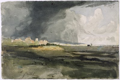 W Hailsham, Sussex: A Storm Approaching, 1821 (wc nad grafitem na papierze) autorstwa Samuel Palmer