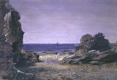 Backways w pobliżu Tintagel, Cornwall (akwarela) autorstwa Samuel Palmer