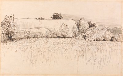 Pola kukurydzy ze stodołą, Shoreham autorstwa Samuel Palmer