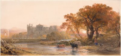 Wieczór we Włoszech — opuszczona willa autorstwa Samuel Palmer