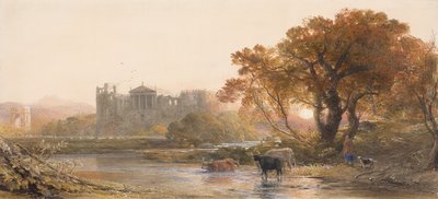 Wieczór we Włoszech, opuszczona willa, 1845 autorstwa Samuel Palmer