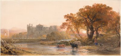 Wieczór we Włoszech — opuszczona willa autorstwa Samuel Palmer