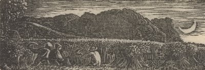 Żniwa pod półksiężycem autorstwa Samuel Palmer