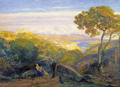 Pejzaż (olej na płótnie) autorstwa Samuel Palmer