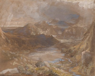 Llwyngwynedd i część Llyn-y-dina między Capel Curig i Beddegelert w północnej Walii autorstwa Samuel Palmer