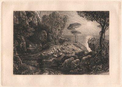 Moeris i Galatea autorstwa Samuel Palmer