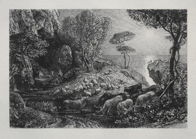Moeris i Galatea, 1883. autorstwa Samuel Palmer