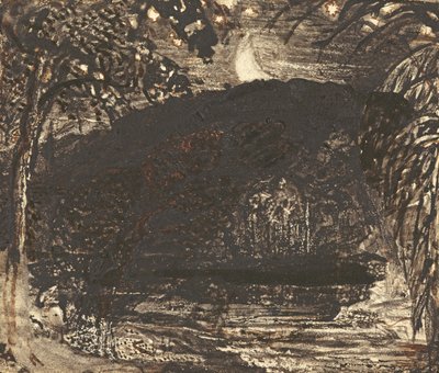 Wschód Księżyca autorstwa Samuel Palmer