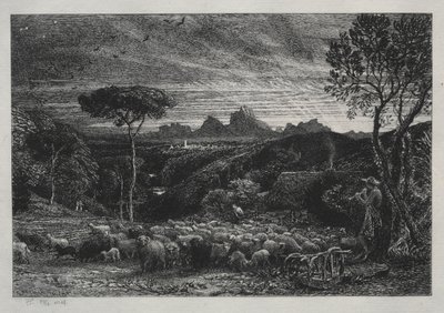 Otwarcie fałdy, 1880. autorstwa Samuel Palmer