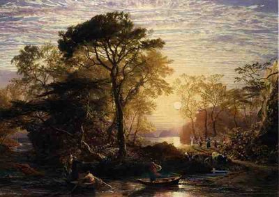 Sir Guyon w asyście Palmera (akwarela i gwasz na papierze) autorstwa Samuel Palmer