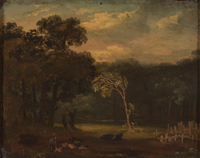 Szkic z natury w Sion Park autorstwa Samuel Palmer