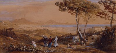 Zatoka Neapolitańska (akwarela na papierze) autorstwa Samuel Palmer