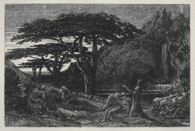 Gaj Cyprysowy, 1883. autorstwa Samuel Palmer
