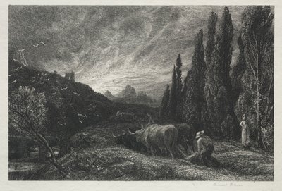 Wczesny oracz. autorstwa Samuel Palmer