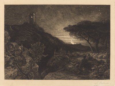 Samotna Wieża autorstwa Samuel Palmer