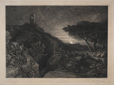 Samotna Wieża autorstwa Samuel Palmer