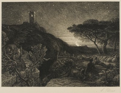 Samotna Wieża autorstwa Samuel Palmer