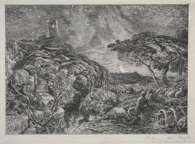 Samotna Wieża autorstwa Samuel Palmer