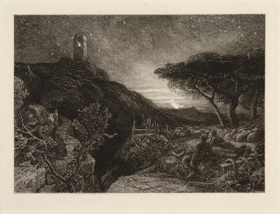 Samotna Wieża autorstwa Samuel Palmer