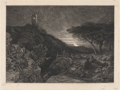 Samotna Wieża autorstwa Samuel Palmer