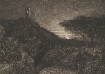 Samotna Wieża, 1879. autorstwa Samuel Palmer