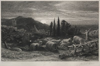 Wschodzący Księżyc autorstwa Samuel Palmer