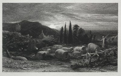 Wschodzący Księżyc autorstwa Samuel Palmer