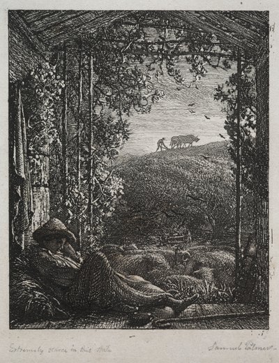 Śpiący Pasterz autorstwa Samuel Palmer