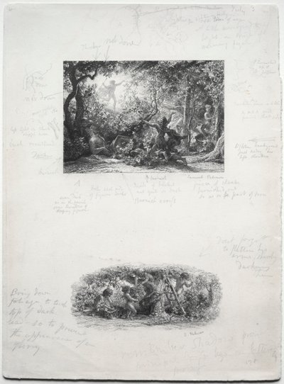 Winorośli, 1852. autorstwa Samuel Palmer