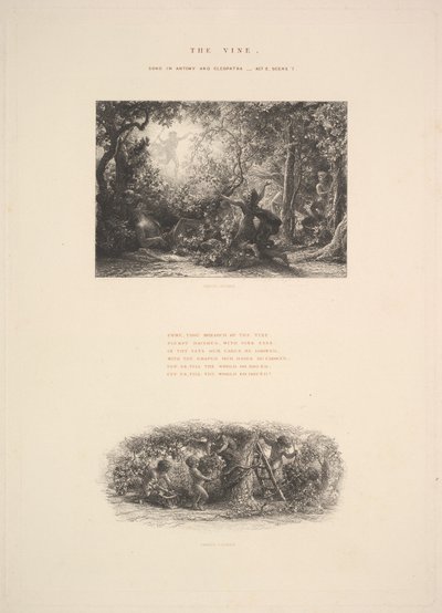 Winorośli lub Pulchny Bachus, 1880. autorstwa Samuel Palmer