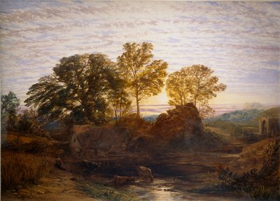 Młyn wodny, ok. 1848-1849 autorstwa Samuel Palmer