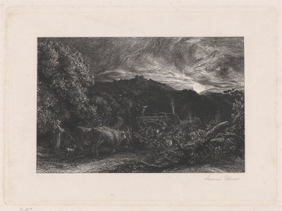 Zmęczony Oracz autorstwa Samuel Palmer