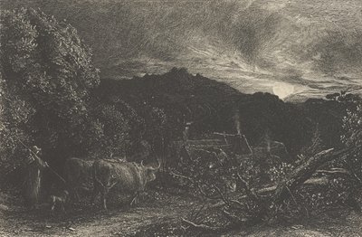 Zmęczony Oracz lub Pasterz lub Tardus Bubulcus zaczął się w autorstwa Samuel Palmer