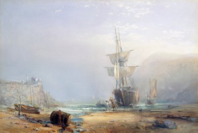 Mglisty poranek na wybrzeżu Devon, 1853 autorstwa Samuel Phillips Jackson