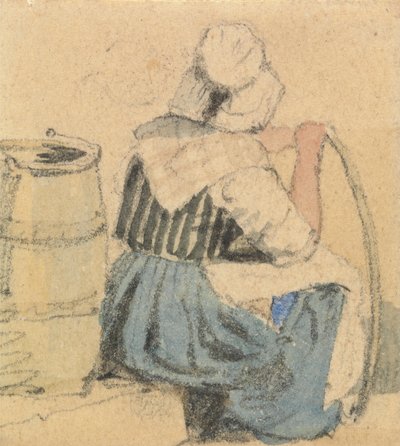 Siedząca wieśniaczka autorstwa Samuel Prout