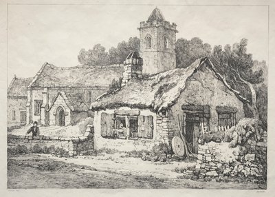 Seria starożytnych budynków i wiejskich chat w północnej Anglii: Ayton, 1821. autorstwa Samuel Prout